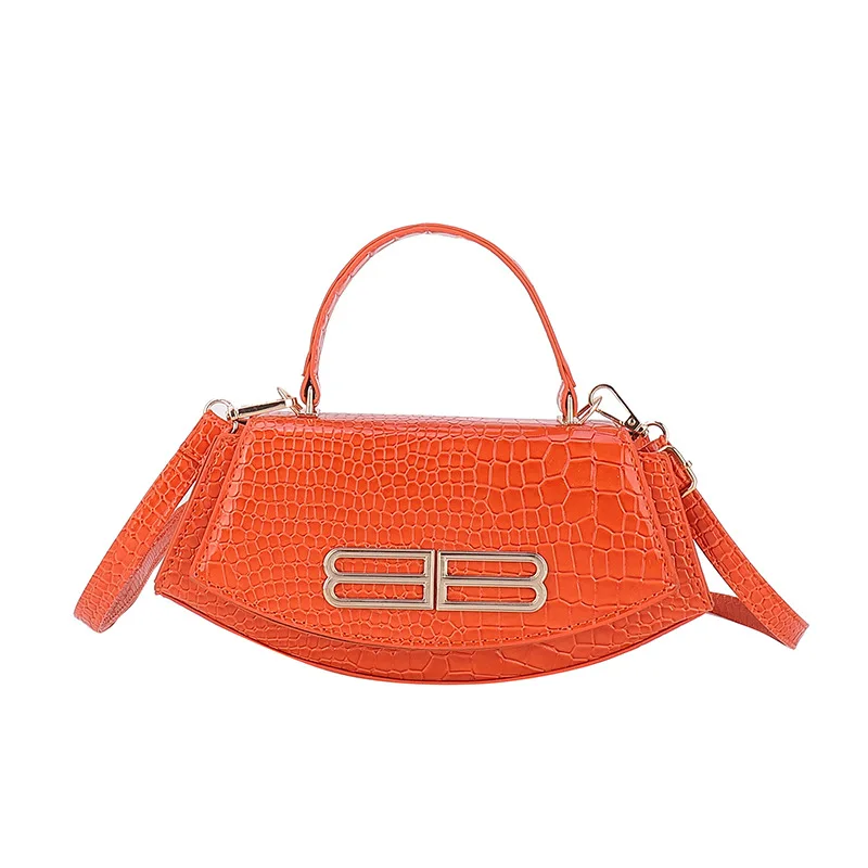 

Luxury Fashion Genuine Leather Women Bag Crocodile Pattern 2023 Ladies Handbag Crossbody Bag Commuter Design Shoulder Saddle Bag