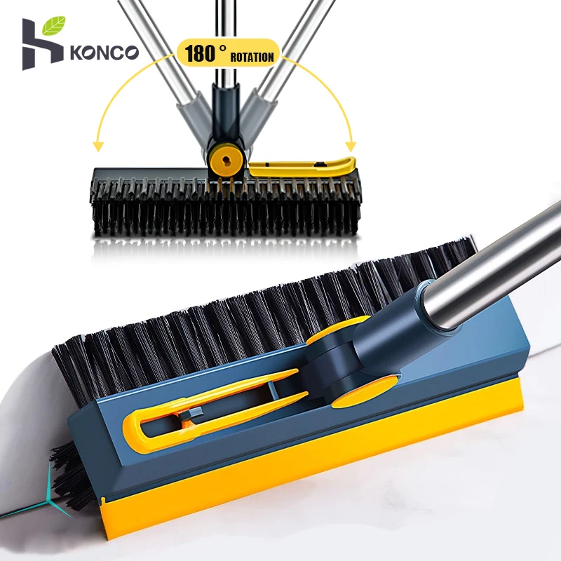 Multi-purpose Floor And Wall Cleaning Brush, 2-in-1 Bathroom Floor Wall  Tile Cleaning Brush With Scraper, Long Handle Scrubbing Cleaning Brush,  Floor Brush, No Dead Corner, Cleaning Supplies, Cleaning Tool, Back To  School