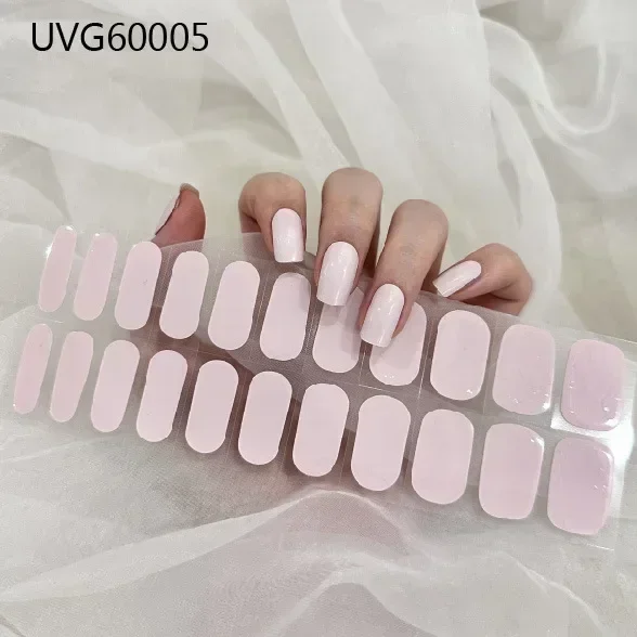 Premium Semi-Cured Nail Wraps Set - Waterproof, Long-Lasting Gel Nail Stickers