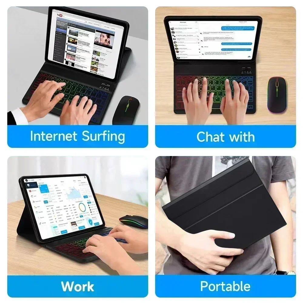 Magnetic Keyboard Case with Multi-Language Layout