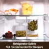 New Olive Container Hourglass Jar with Strainer Flip Pickle Container Olive and Pickle Strainer Jar, for Airtight Food Storage 3