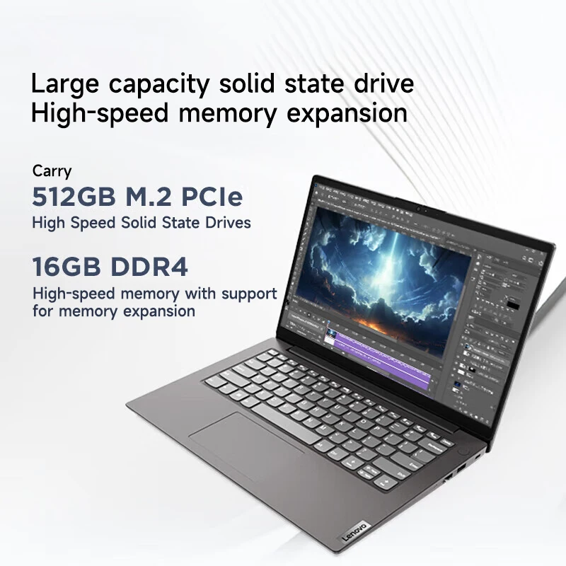Lenovo Laptop Lenovo V14 14″ Screen Intel N4500/I3-1115G4/I5-13420H 8G/16G DDR4 RAM 256GB/512GB/1TB SSD Notabook PC 2