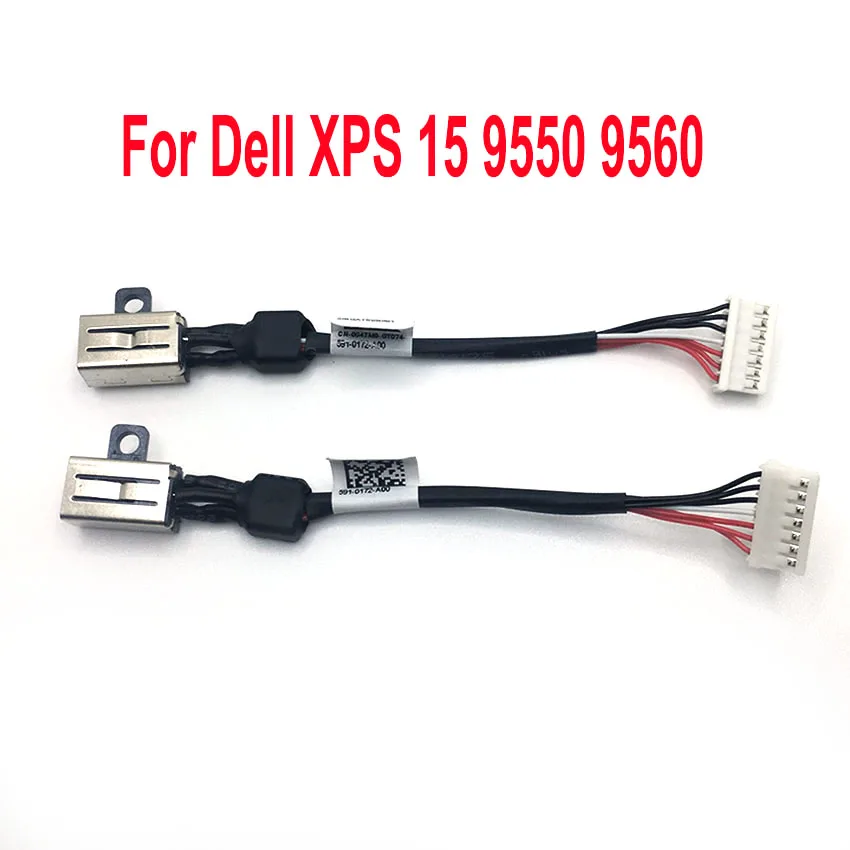 Venda Quente dc Power Jack Porto de Carregamento Soquete para Dell Xps 15 9560 9550 Preto Conexão do Computador e Conector Peças