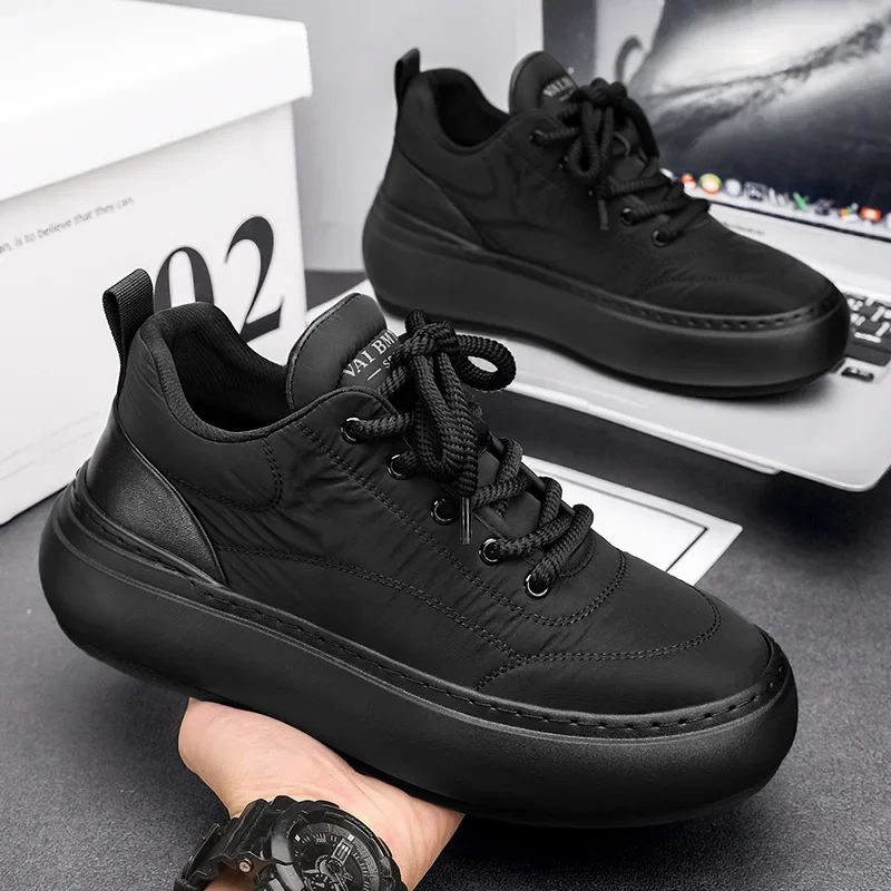 Winter New Men Casual Shoes Anti Slip Wear Resistant Work Shoes for Men Outdoor Comfor Snow Shoes Fashion Platform Men Sneakers 2