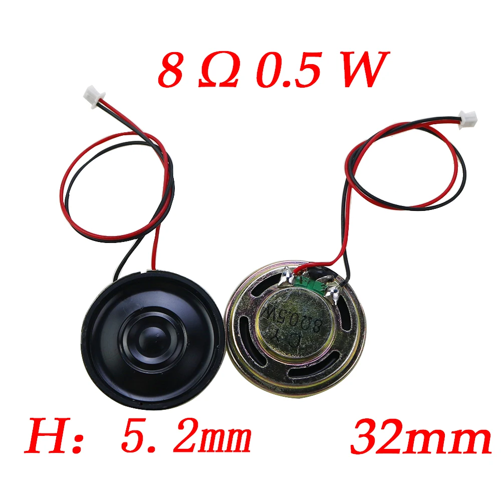 Ultra dünner Lautsprecher 8 Ohm 0,5 Watt 0,5 W 32R Durchmesser 20mm 23mm 26mm 32mm 36mm 40mm 50mm mit mx1, 5 Anschluss kabellänge 15cm – Detail 7