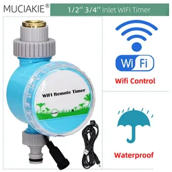 Smart WiFi Wireless Garden Water Timer with Remote Control for Home and Outdoor Irrigation (Wifi - Timer)
