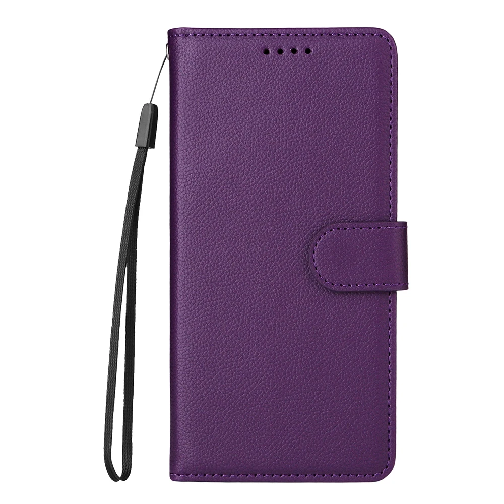 Leather RFID Blocking Stand Flip Wallet Phone Case with Card Holder
