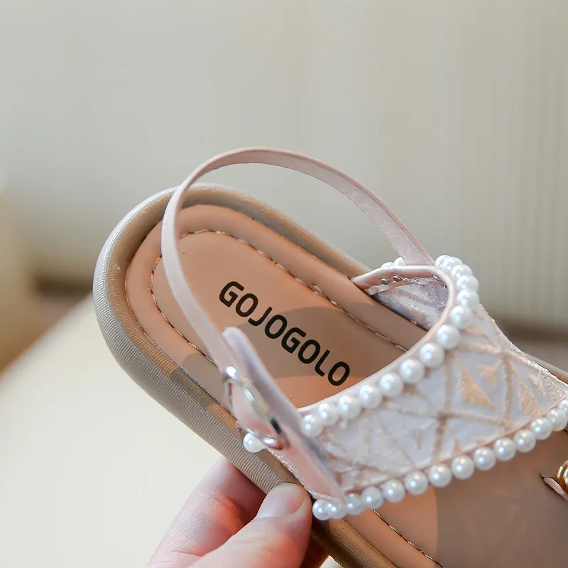 Girls Pearl Slippers Anti Slip Beach Sandals