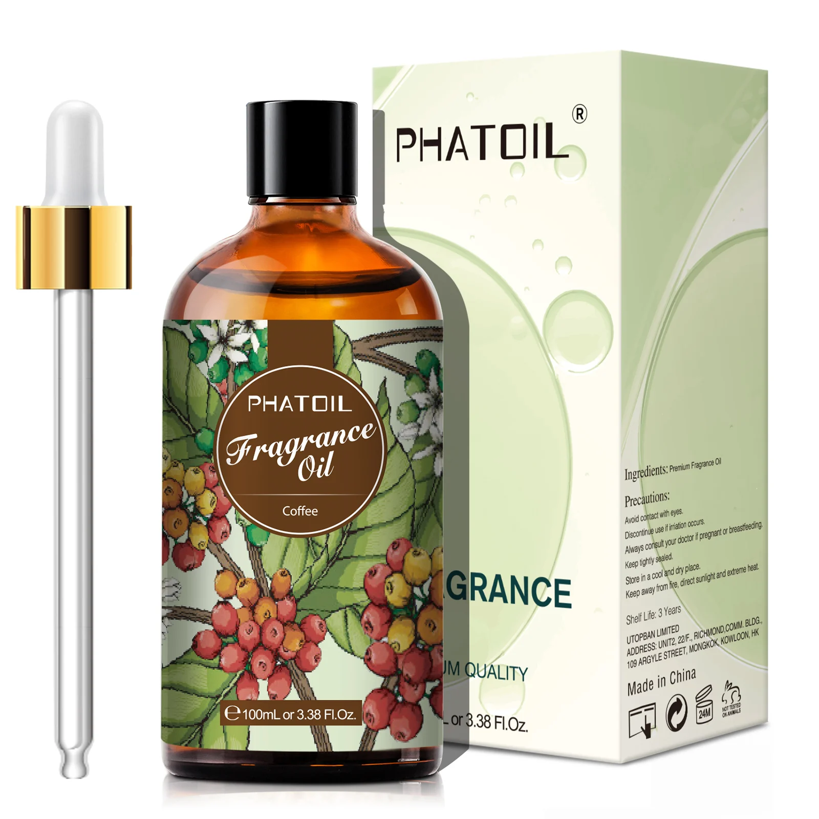 thumbnail image 1 of Aceite aromático PHATOIL de 100 ml para velas perfumadas, fabricación de jabón, coco, vainilla, brisa marina, lino fresco, almizcle blanco, 1 of 5
