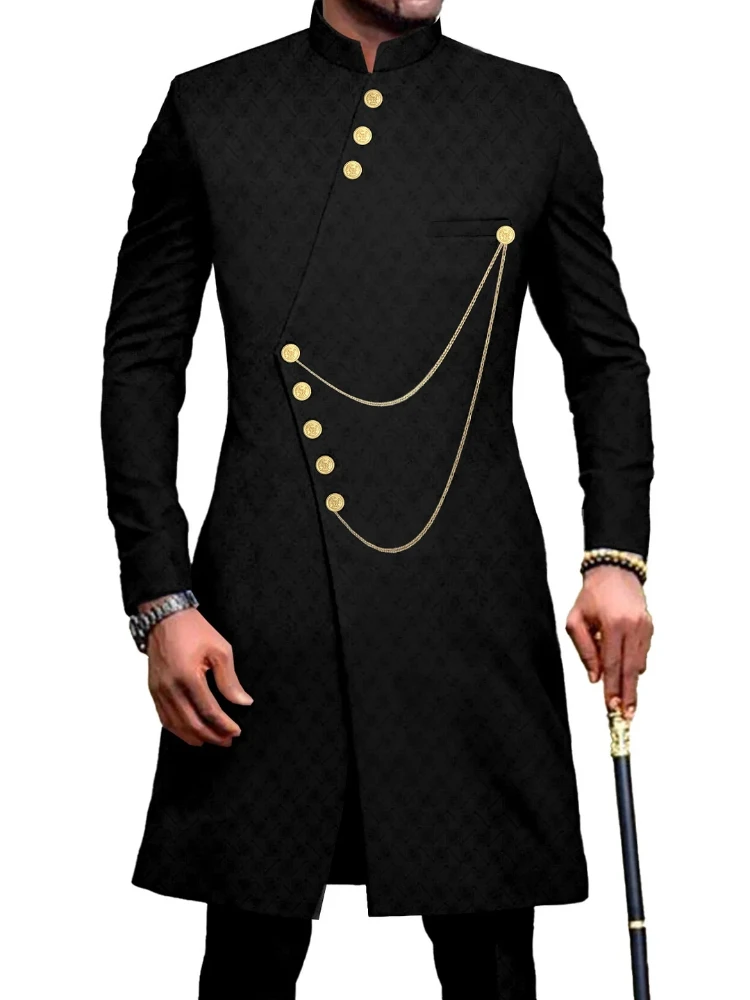 

Men's fashion luxury solid color dress two-piece set
