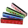 1pc 16-Hole Wooden Harmonica Cartoon Animals Painted Toy Musical Instrument Play Kids Early Educational Toys for Children Gifts 1