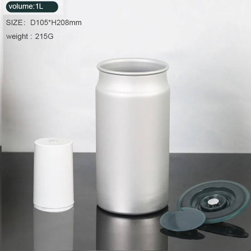 

Reusable Aluminum Vacuum Container Vacuum Seal Food Storage Containers with Lids Ideal for Cereal/ Coffee Bean/ Tea/Pet Food