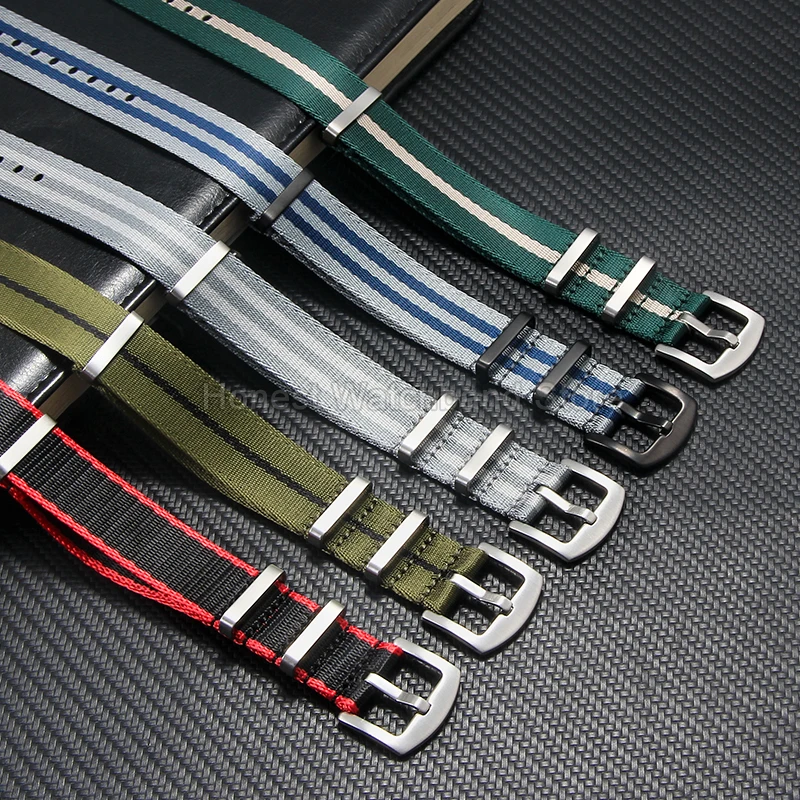 Vibrant Multi-Color Nylon Watch Strap - 20/22mm, Airy & Odor-Resistant