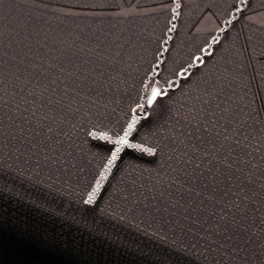 Silver Crystal Cross