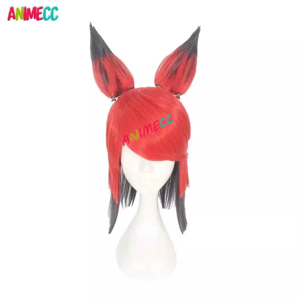 thumbnail image 1 of Disfraz de Alastor para cosplay, peluca, orejas, chaqueta roja, uniforme, trajes de fiesta de Halloween de Anime para hombres, conjuntos completos S-XXXL, 1 of 5
