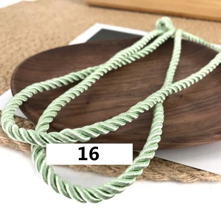 5m 3mm Three-Strand Colorful Polypropylene Rope for Rustic Home Decor & DIY Projects