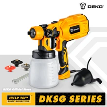 DEKO – pistolet de pulvérisation HVLP série DKSG, outils électriques à haute pression, batterie AC/DC, pulvérisateur sans fil pour peinture facile