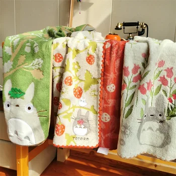 120x60cm Japanese cotton untwisted yarn bath towel beautifully embroidered chinchilla beach towel for children and adults