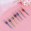 1Pc Professional Eyebrow Tweezers Eyebrow Hair Removal Clip Makeup Eyelash Extension Eyelash Tweezers Beauty Random color 3