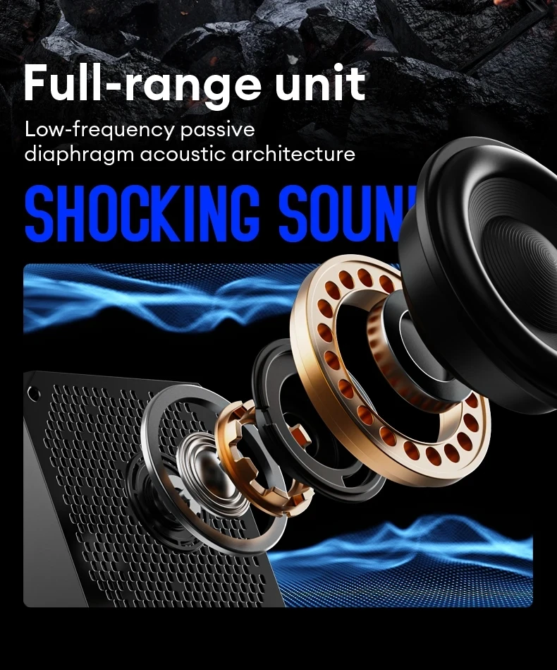 Portable Mini Speakers Bluetooth 3D Stereo HiFi Sound Wireless TWS Speaker Outdoor Waterproof Portable Player Box with Lanyard
