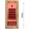 Indoor Far Infrared Sauna Room, Low EMF 5 Heating Panels 1400W Infrared Therapy with Bluetooth Speakers LED Lamp 1 Person Spa 1