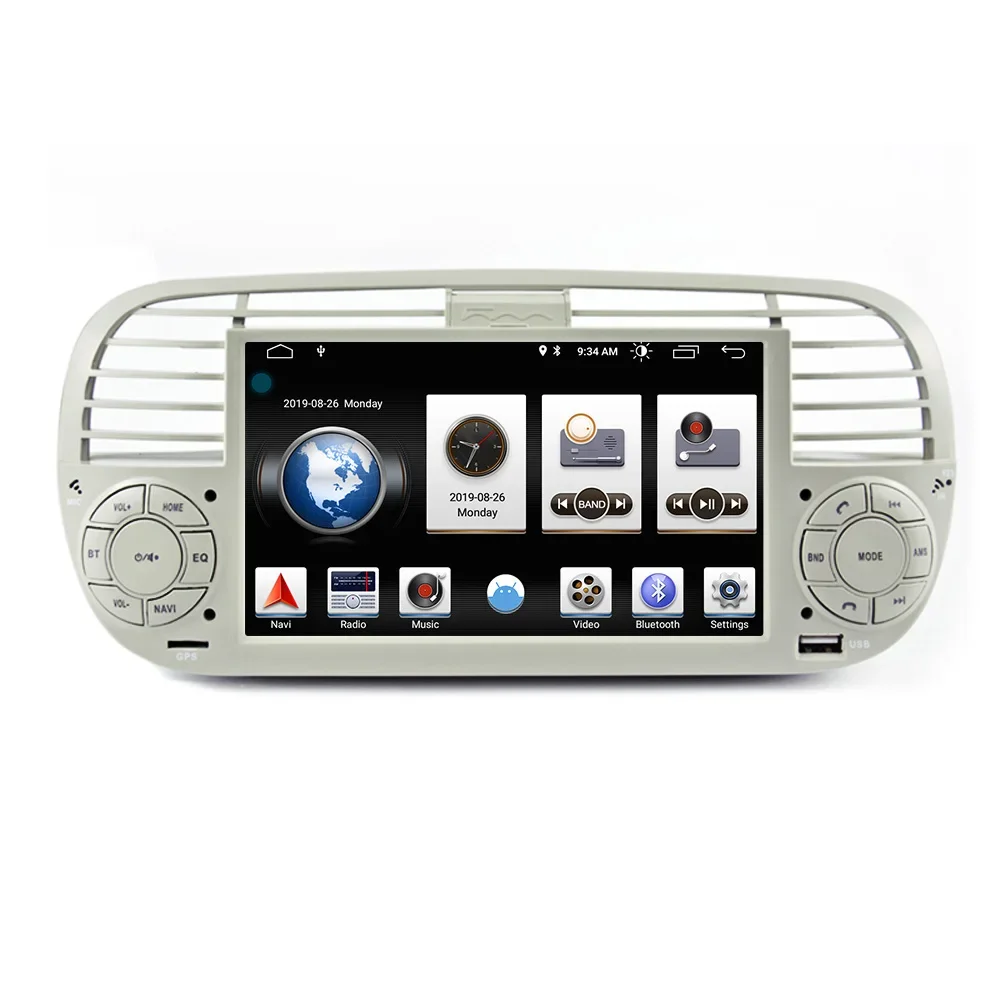 

Android11 IPS DSP Car Radio For FIAT 500 2+16G WIFI GPS Navigation SWC RDS DAB+ carplay android auto