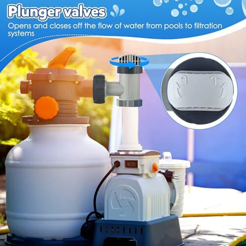 1SET Pool Plunger Valve plastic Type B Hose Adapter Replacement Ground swimming pool sand filter pump outdoor pool accessories