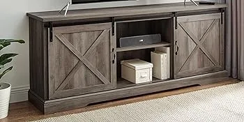 entertainment center tv stand for 65+ inch tv apartment tv 55+ inch small bookcase western home 
