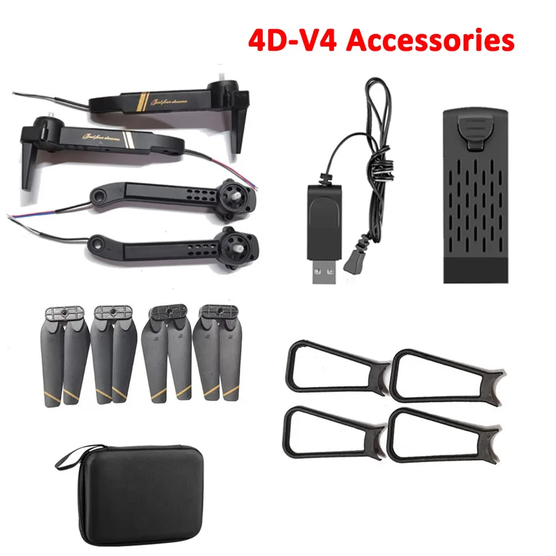 V4 Richie Drone Original Accessory Propeller Blade Guard Usb Charger Battery Storage Bag Motor Front Rear Arm 4Drc V4 Spare Part