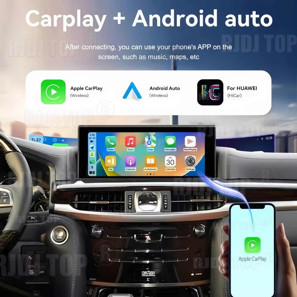 RHD LHD para Lexus LX570 2016 2017 2018 2019 2020 Radio de coche navegación GPS CarPlay Android Auto reproductor Multimedia unidad principal 5