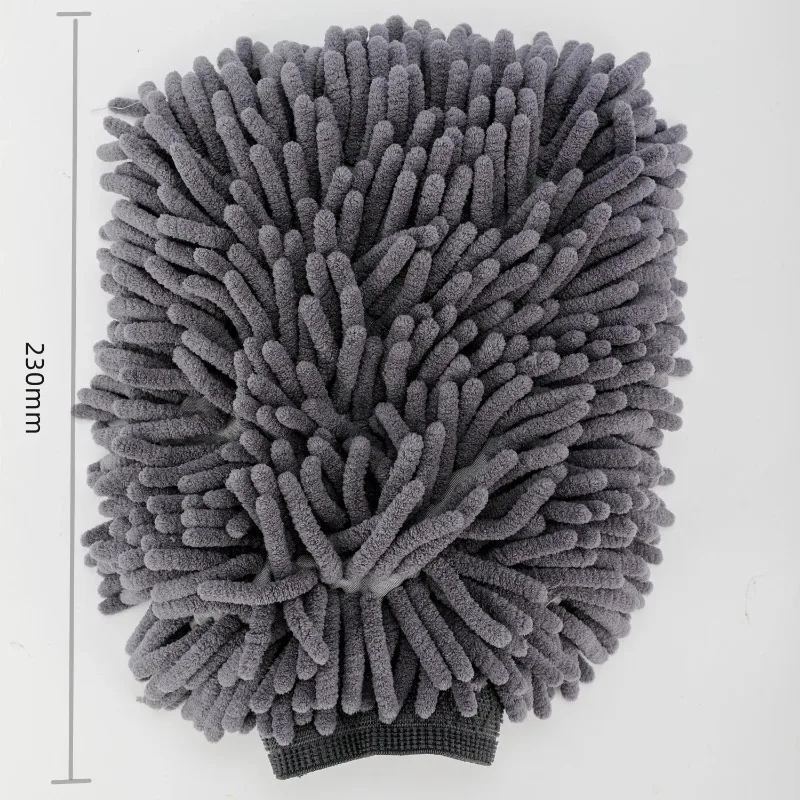 Deli Car Wash Dupla Face Luva Microfibra Chenille Luvas Grossa Car Cleaning Mitt Cera Detalhando Escova Auto Care Brush Cleaning
