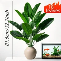 1pc 18 Leaves Artificial Plants Large Tropical Palm Tree Fake Banana Plants Leaves Real Touch for Home Garden Party Decor 2025 5