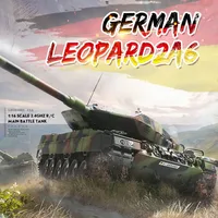 Henglong 3889-1 Tank 1:16 German Leopard 2 A6 Heavy Remote Control Tank Smoke Toy Th17602 Rc Model Large Combat Vehicle 1
