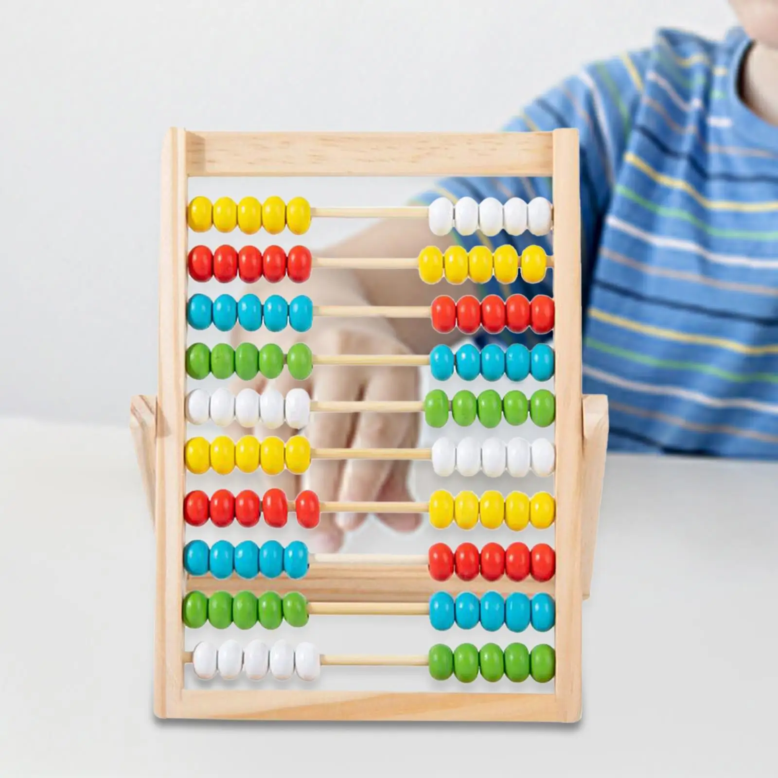 Wooden Abacus Classic Counting Tool Math Learning Toy Addition and Subtraction