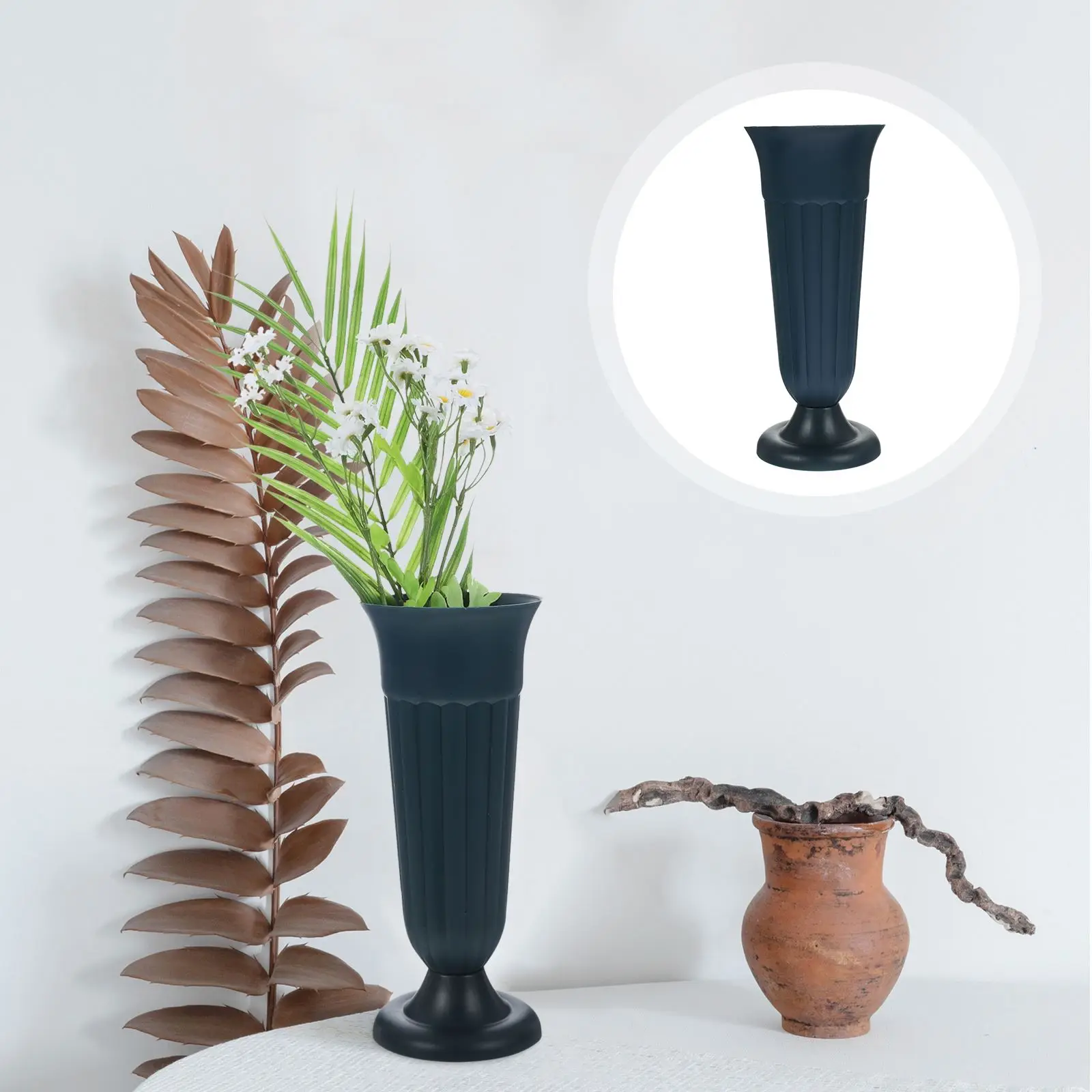 Flower Arrangement Bucket Grave Vases For Flowers Holders Pot Cemetery Container Memorial Graves Urn Planter Flower Vase 6