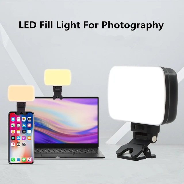 Mini lumière LED à clipser pour téléphone portable, lumière selfie, 120  LED, 2500K-9000K, batterie W, iPhone, Samsung, Huawei, Xiaomi, smartphones  - AliExpress