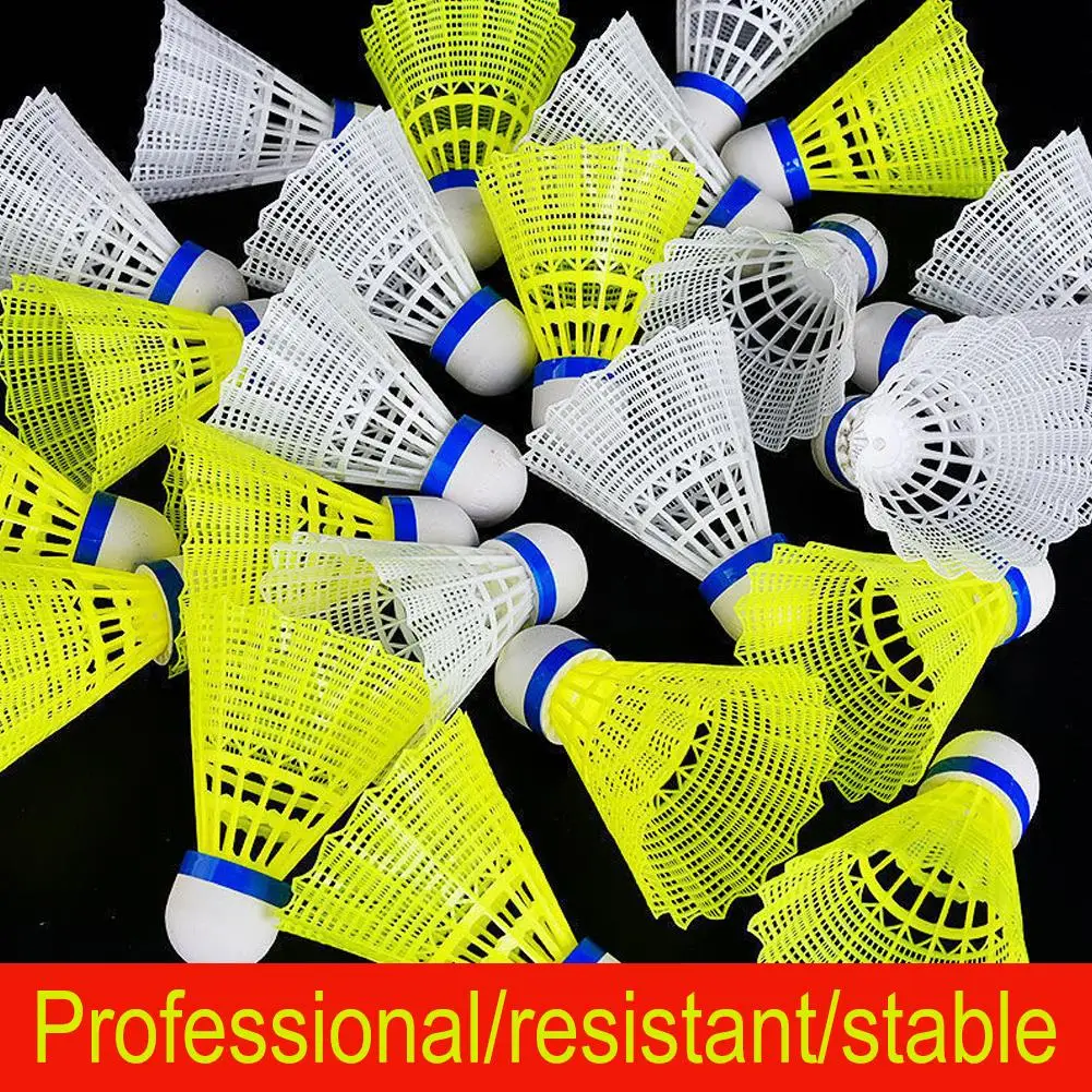 3/6PCS Shuttlecocks Yellow Nylon Shuttlecocks Badminton Indoor Outdoor Sports Badminton Training Balls badminton shuttlecock badminton ball