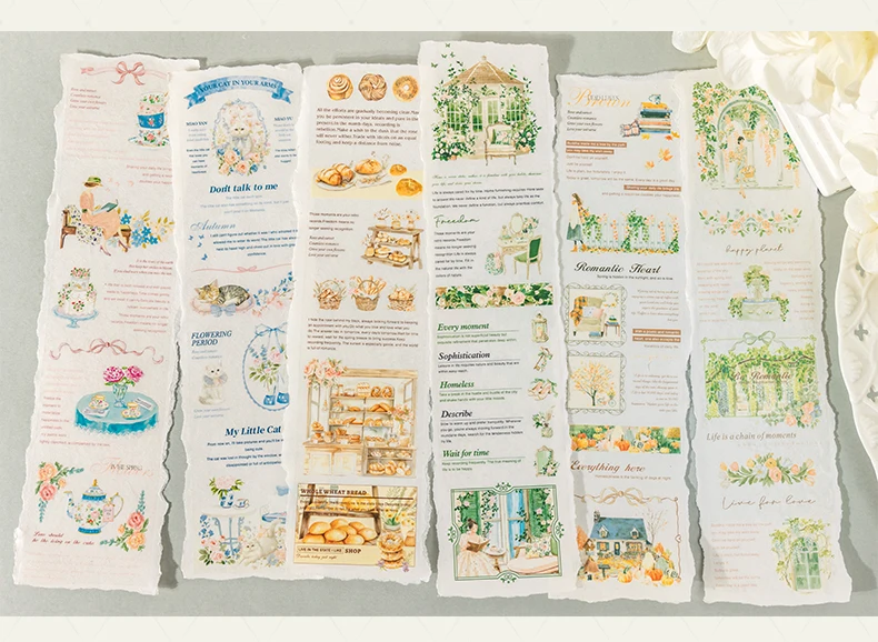 60mm*2m PET Romantische Reise-Klebebänder Aufkleber Kreativität Scrapbooking Handarbeit Klebstoff DIY Junk Journal Bastelbedarf – Detail 6