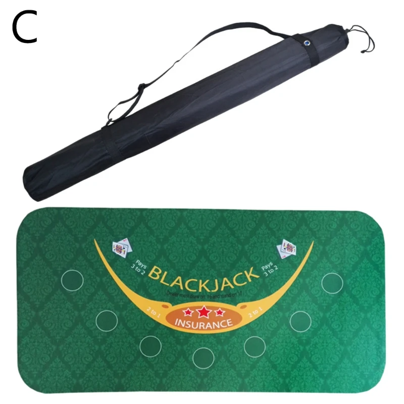 Blackjack Baccarat Dice Roulette Durable Rubber Home Gaming Poker Jack Roulette Betting Mat Rubber Gambling Gaming Pad