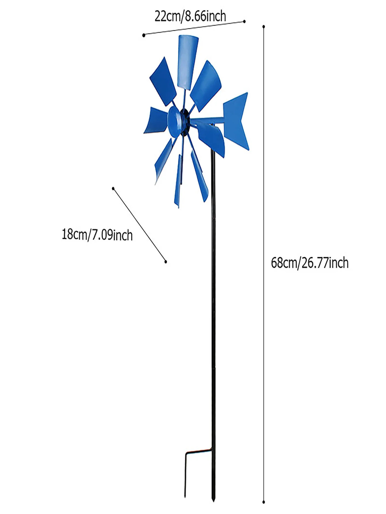 Windmill Outdoor Decoration 1PCS Creative Metal Rotating Wrought Iron Pastoral Garden Courtyard Arrangement windmill toys garden art decor garden windmill windmill bird repellent