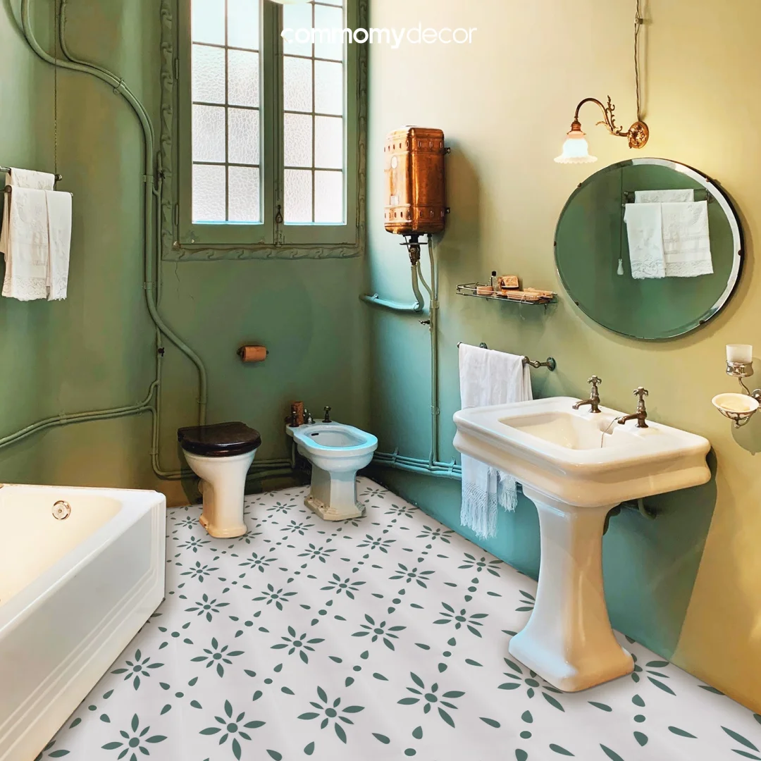 3D Tile Sticker 1pc/10pcs Floor Tile Sticker Self Adhesive Vinyl Non-slip Wall Waterproof 20cm x 20cm