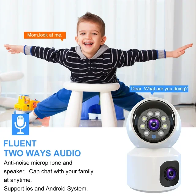 8MP WiFi IP Camera Smart Home Security Camera Baby Pet Monitor Auto Tracking Two-way Audio Wireless PTZ Surveillance Camera 3