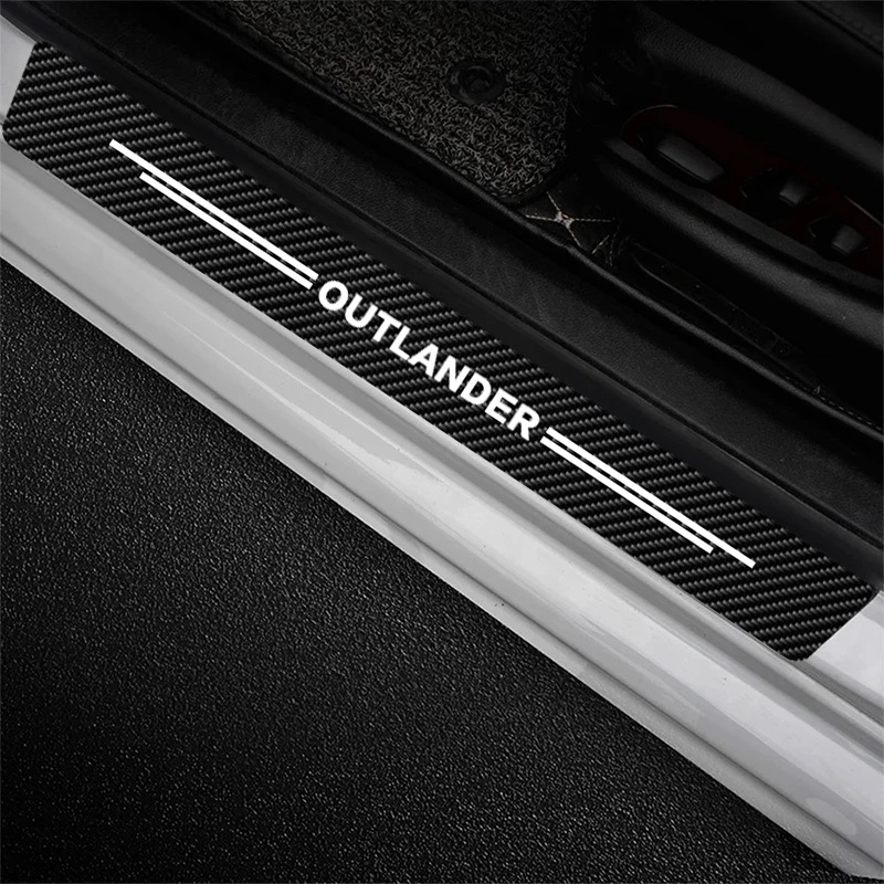 Car Door Sill Carbon Fiber Sticker Scuff Plate Anti Scratch Protector