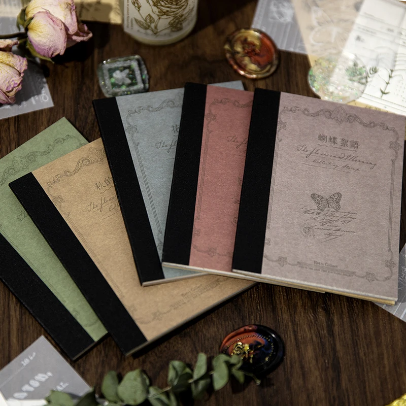 

Shanbu 30sheets Various Retro Material Paper Butterfly Rose Vintage Papers Deco Scrapbooking Journaling Craft Making DIY Gift