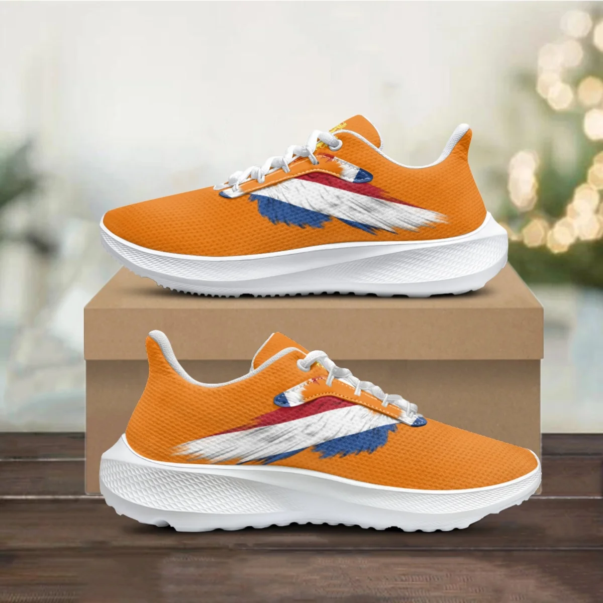

Netherlands Sneakers Coat of Arms Wing Designer Light Lace Up Girls Flat Sneakers Breathable Non-slip Walking Shoes Female Gift