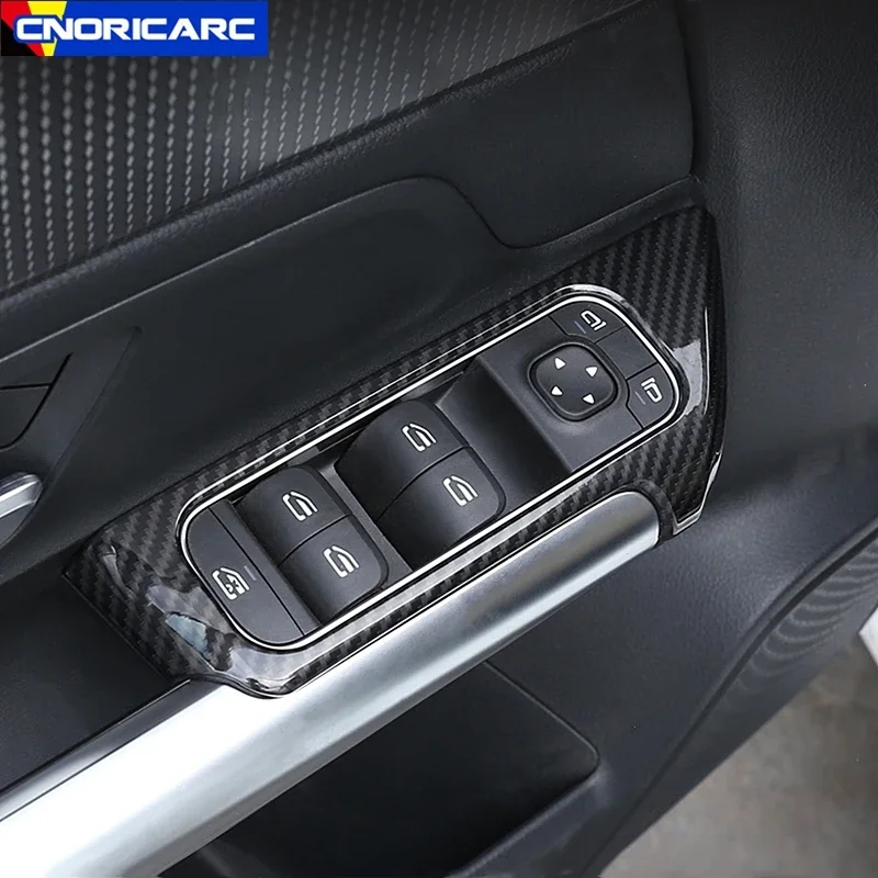 

Car Window Glass Lifting Buttons Frame Decoration Sticker Trim For Mercedes Benz B Class W247 GLB X247 GLA Interior Accessories