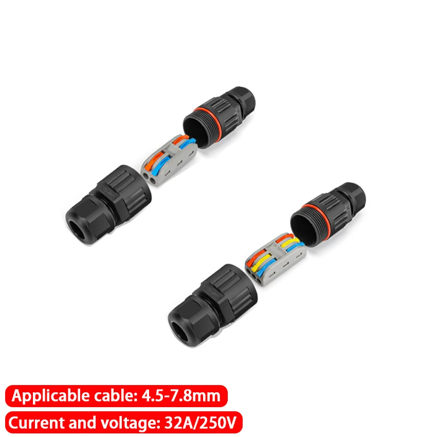 IP68 Waterproof Joint Wire Quick Connection Waterproof Connector 2/3 Pin Solder Less LED Lamp Wiring Outdoor Rainproof Terminal