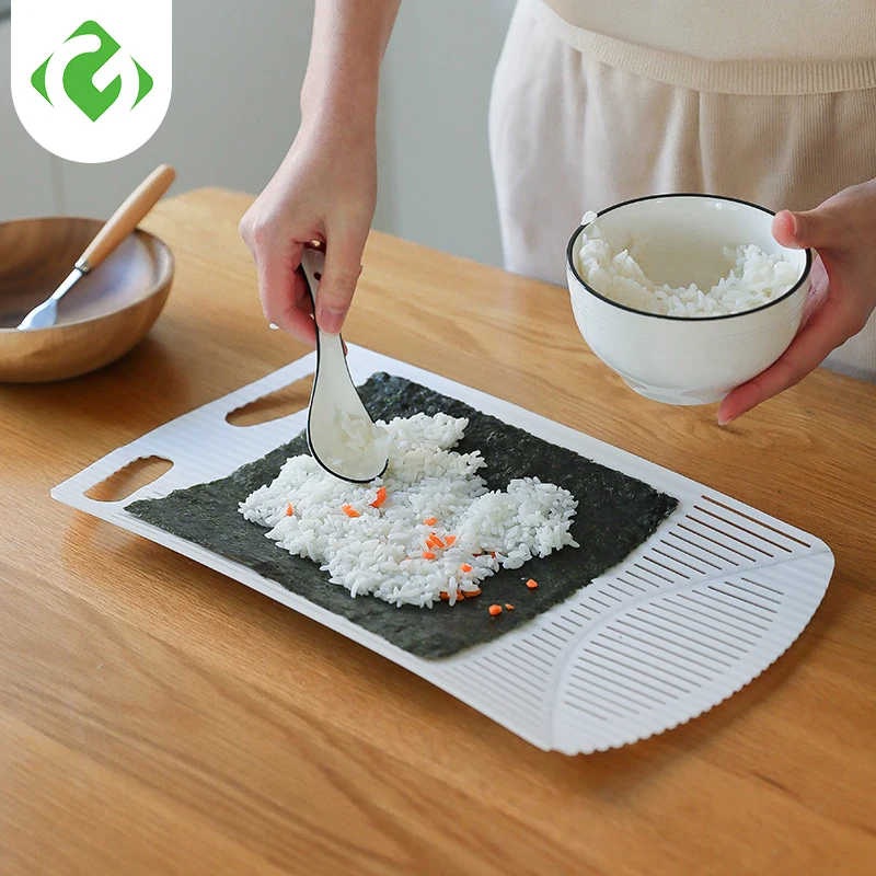 DIY Silicone Sushi Roller Mats Washable Reusable Sushi Roll Mold Mat DIY Food Rolling Rice