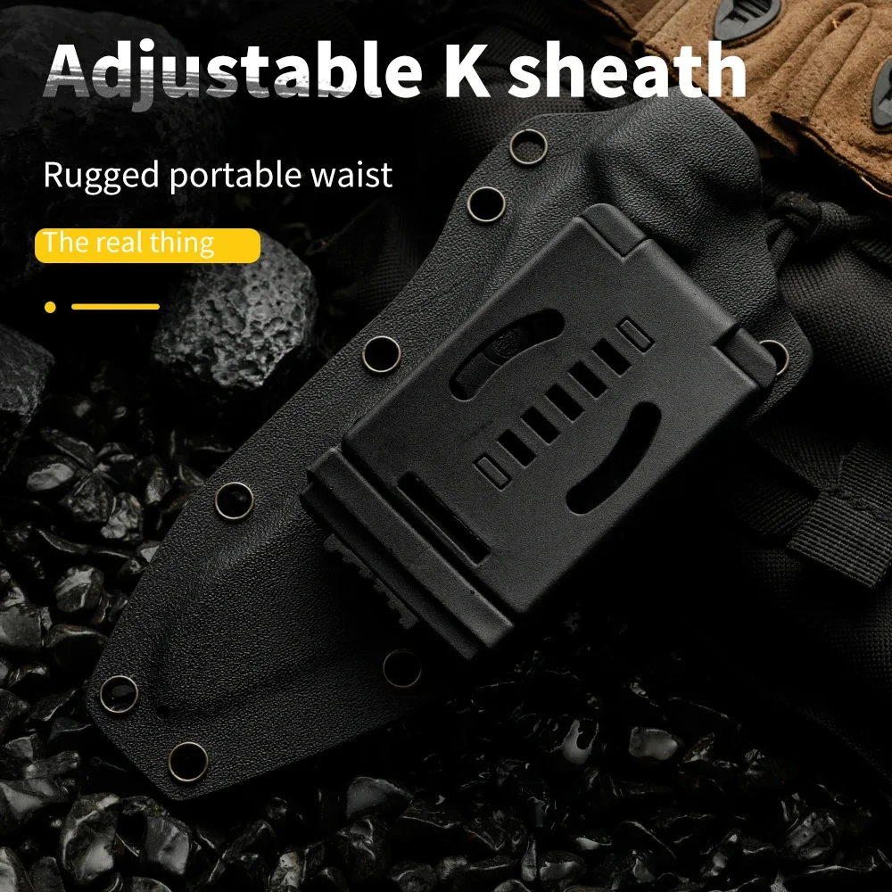 High quality multifunctional fixed blade - outdoor camping, rescue, and emergency survival knife, men's gift 6