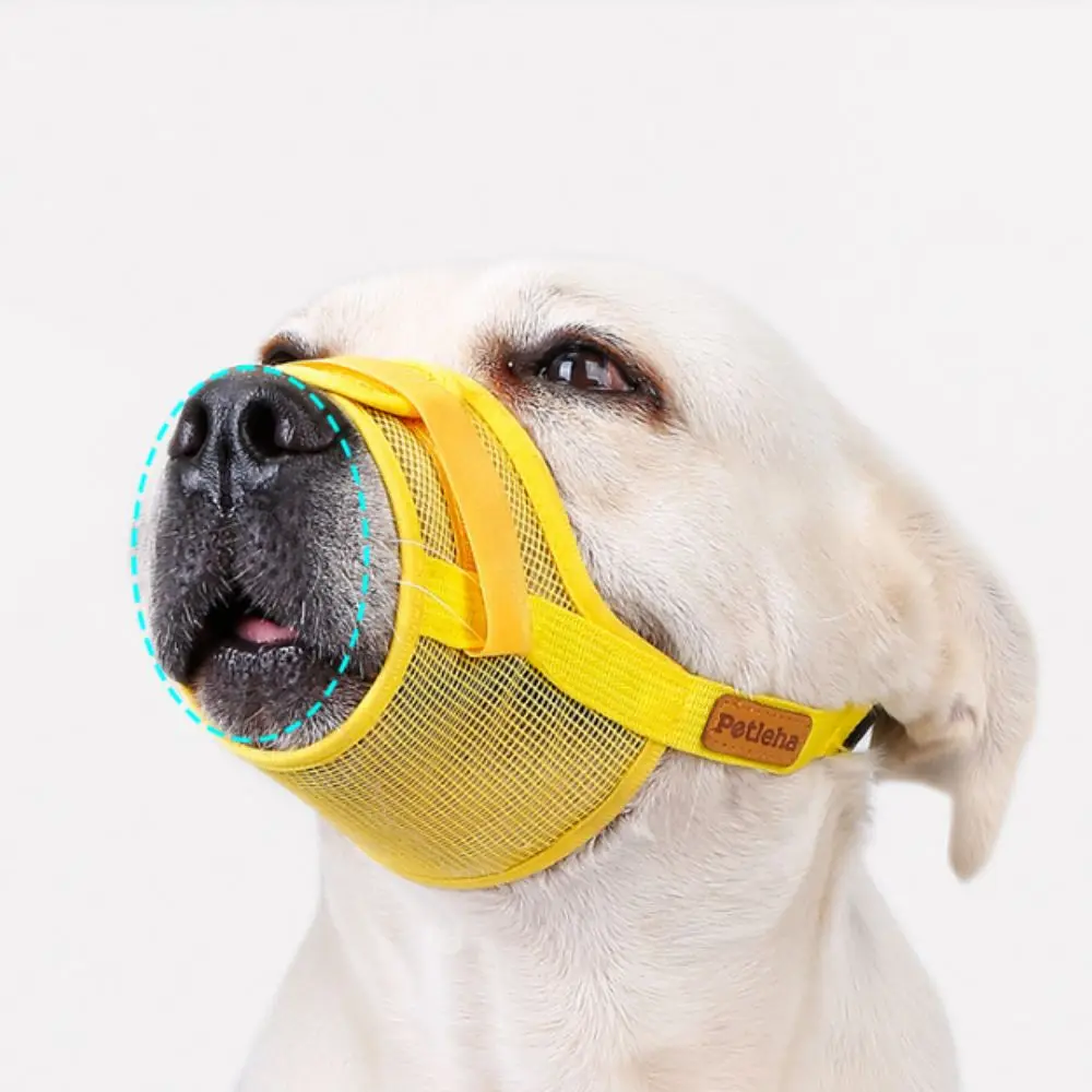 Practical Adjustable Anti Barking Dog Muzzle Breathable Mesh Pet Mouth Muzzles Soft Dog Mouth Cover Prevent Crowing
